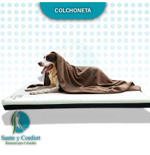 colchoneta con cobija para perro