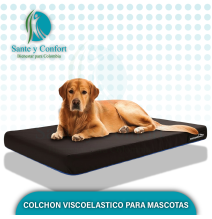 Colchón para Mascotas Viscoelástico | Confort Superior para Descanso Saludable | Sante y Confort
