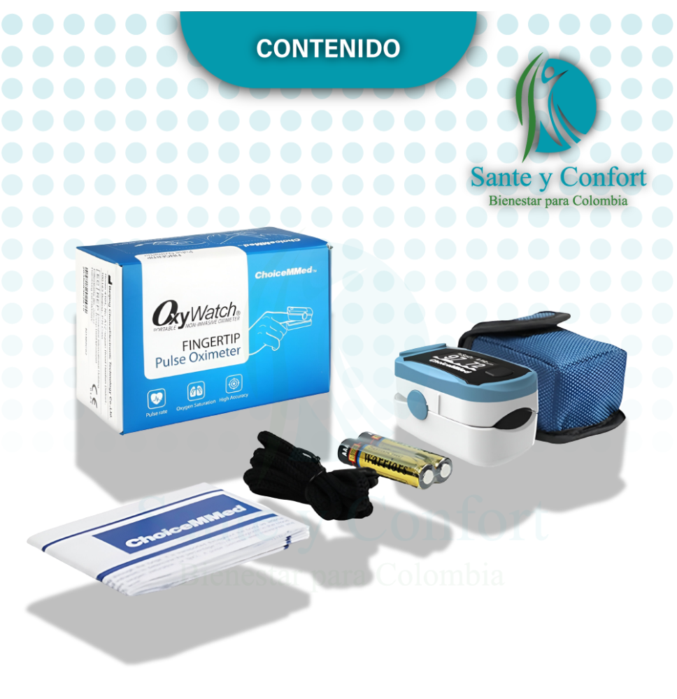 Pulsioxímetro ChoiceMMed CF3 | Medición de Oxígeno en Sangre y Frecuencia Cardiaca