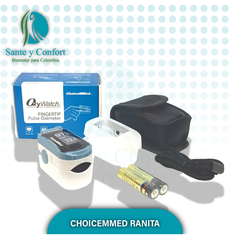 Pulsioxímetro ChoiceMMed C19 | Medición de Oxígeno en Sangre y Pulso Precisa | Sante y Confort