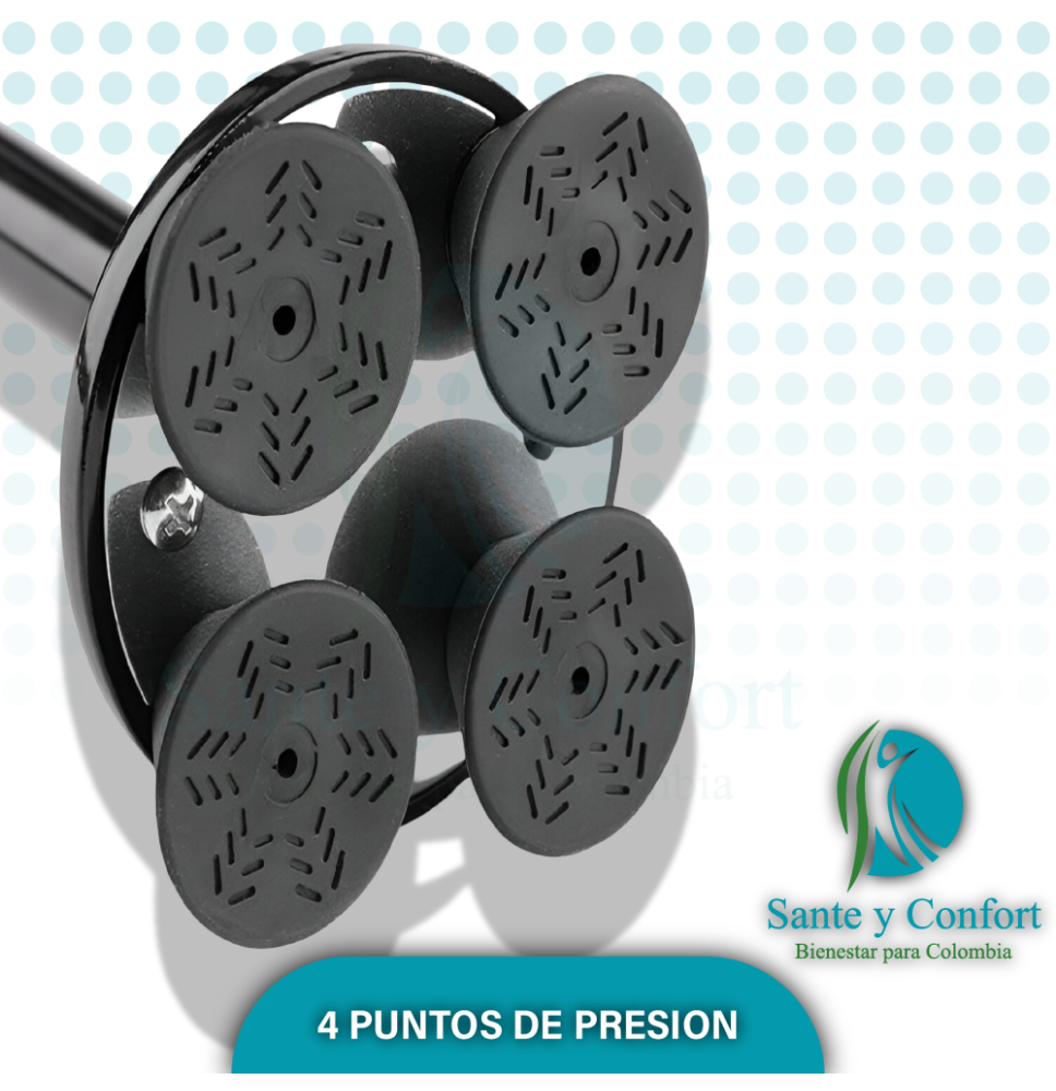 Recatón Articulable 4 Puntos para Bastón | Mayor Estabilidad | Sante y Confort