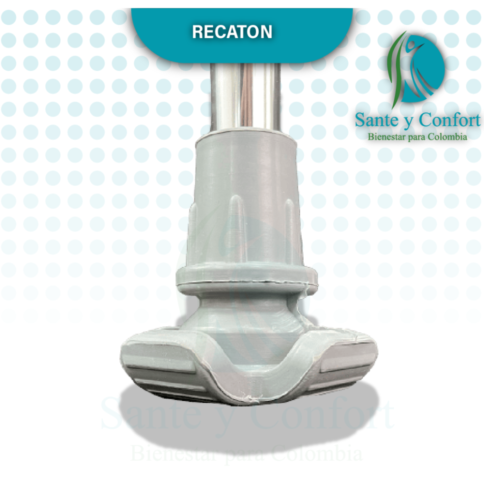 Bastón Canadiense Gris con Agarre Ergonómico | Regatón Estrella | Sante y Confort
