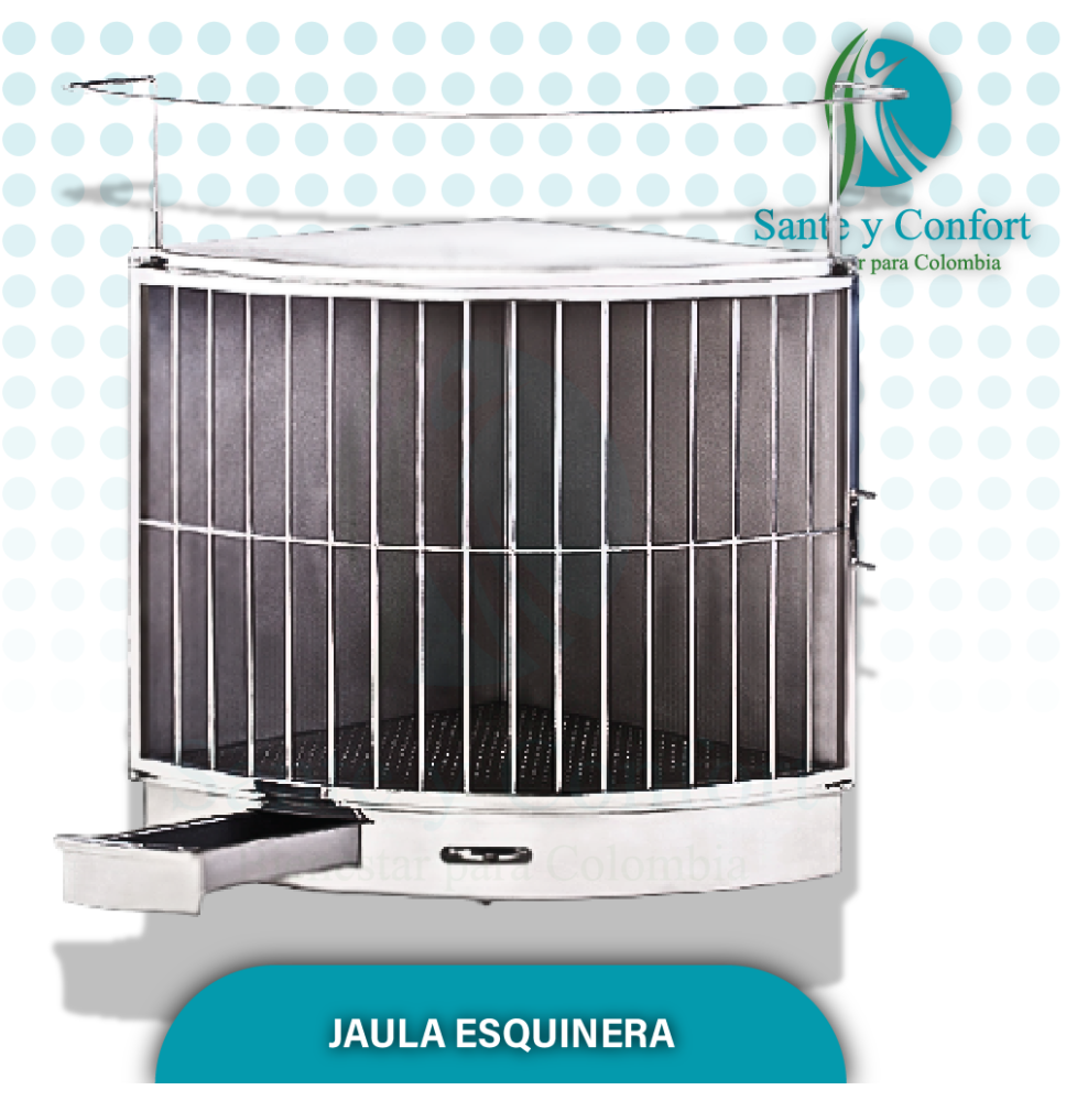 Jaula Esquinera Veterinaria | Optimiza Espacio y Ofrece Confort Animal en Bogotá