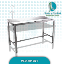 mesa fija en v
