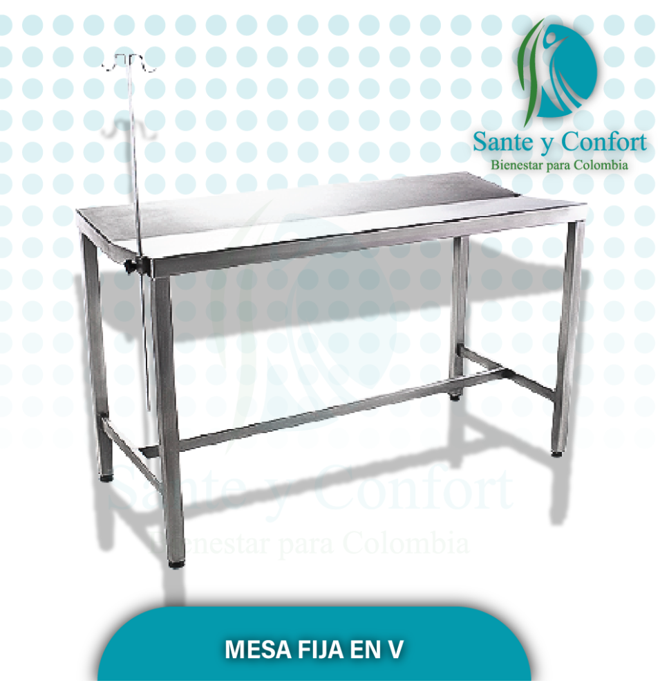 mesa fija en v