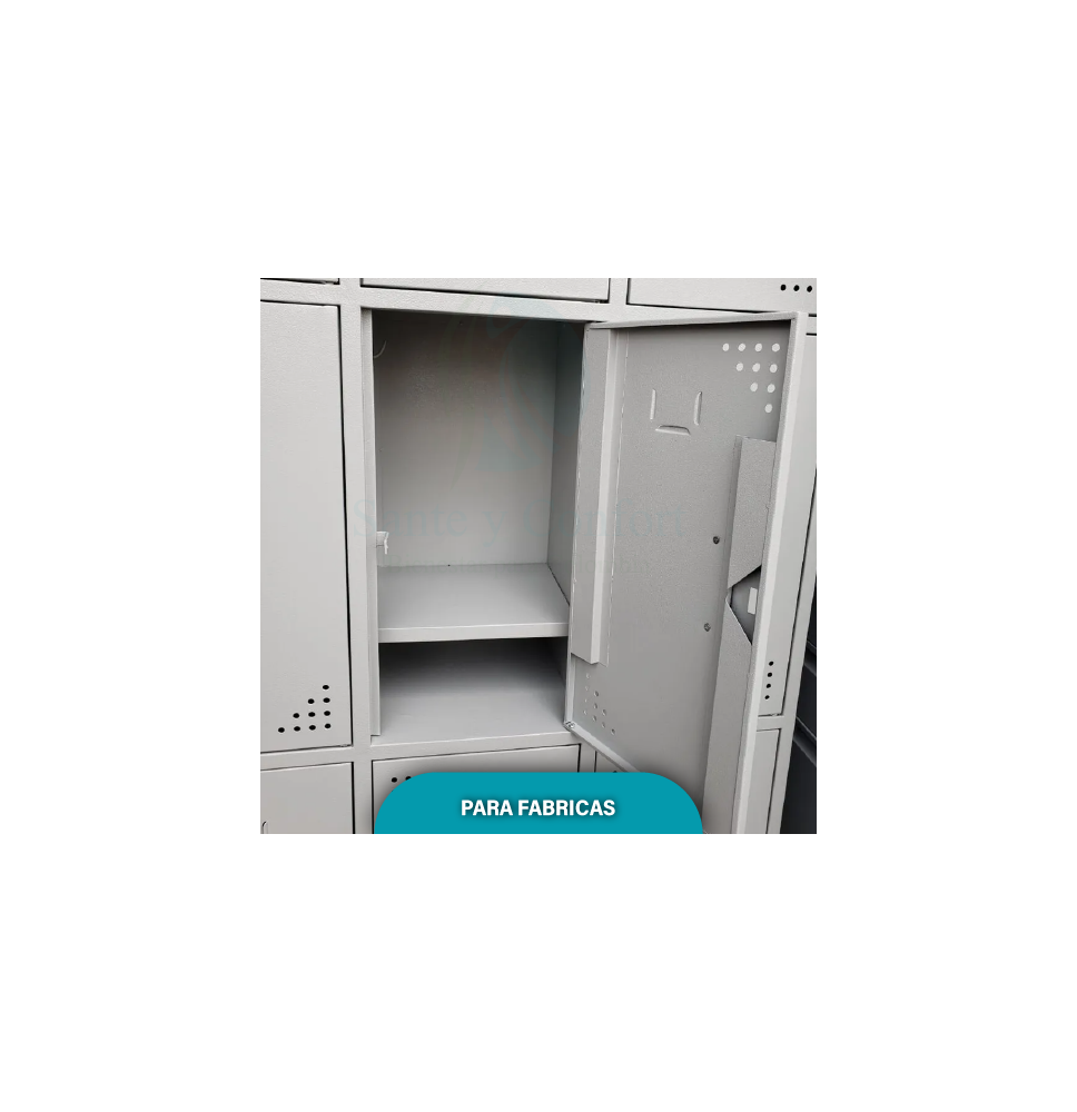 Locker Metálico 9 Espacios para Fábrica | Sante y Confort
