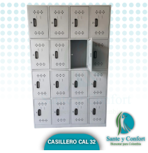 Locker Casillero 16 Espacios para Fábrica | Metálico Reforzado y Seguro en Bogotá