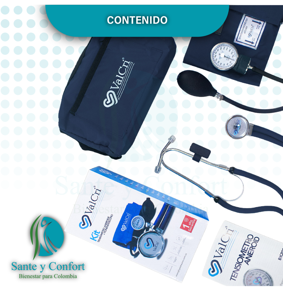 kit tensiometro fonendoscopio valcry