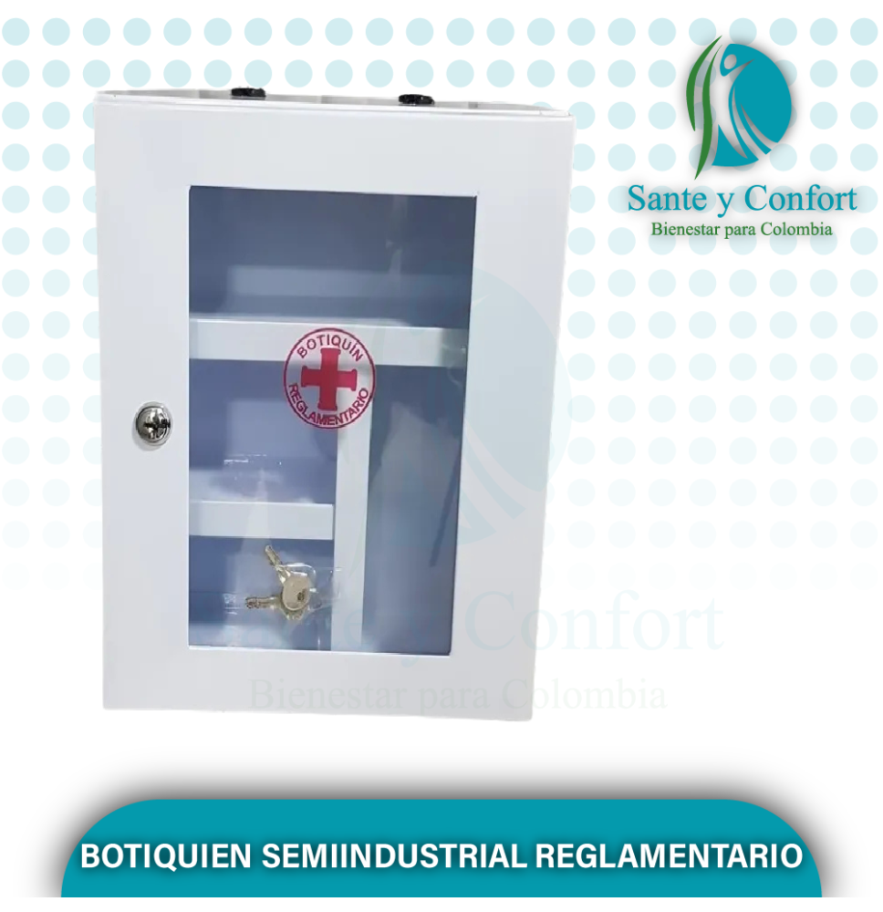 Botiquín Metálico Semiindustrial Reglamentario | Robusto para Empresas y Talleres en Bogotá
