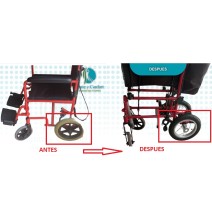 CAMBIO rueda silla de ruedas