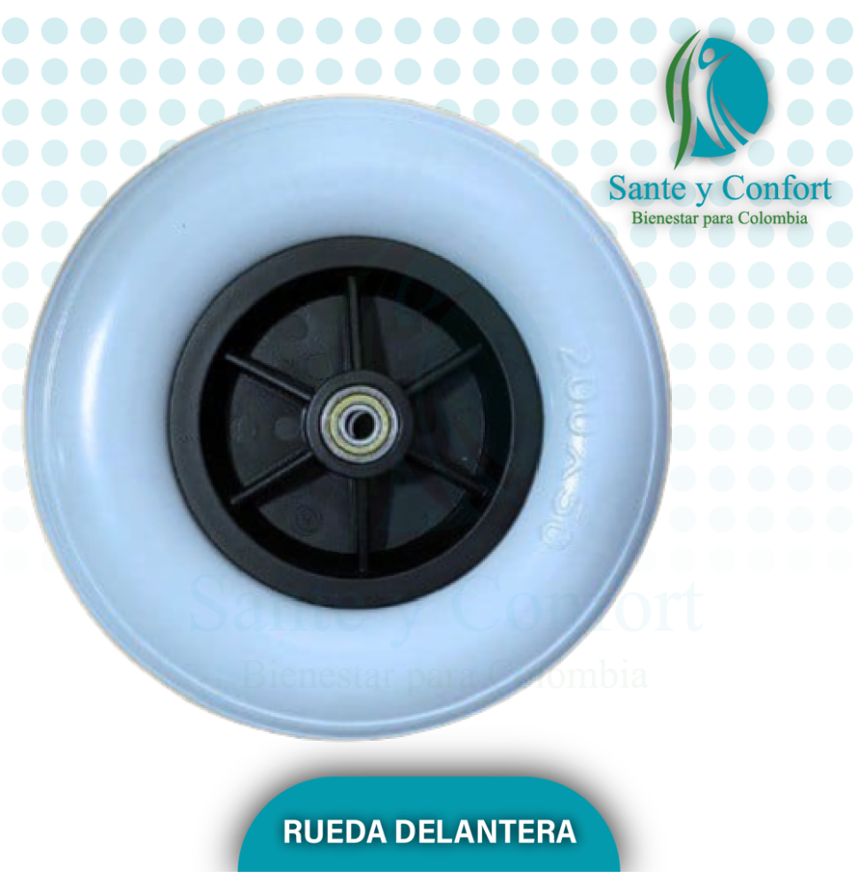 rueda delantera silla de ruedas