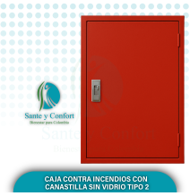 Caja Contra Incendios Tipo 2 con Canastilla sin Vidrio | Protección Robusta y Acceso Rápido en Bogotá