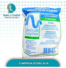 COMPRESA ESTERIL ALFA