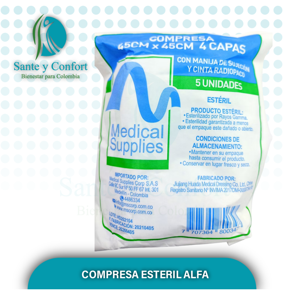 COMPRESA ESTERIL ALFA