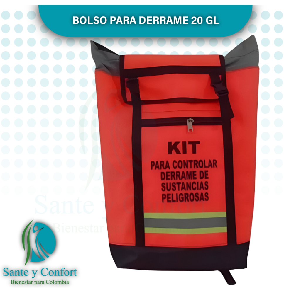 BOLSO PARA KIT DE DERRAME CAPACIDAD 20 GALONES TIPO TULA
