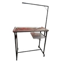 Mesa para consulta canina con desagüe en acero inoxidable