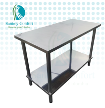 MESON EN ACERO INOX CON ENTREPANO