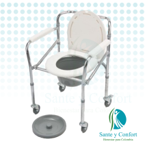 SILLA DE BAÑO CON RODINES