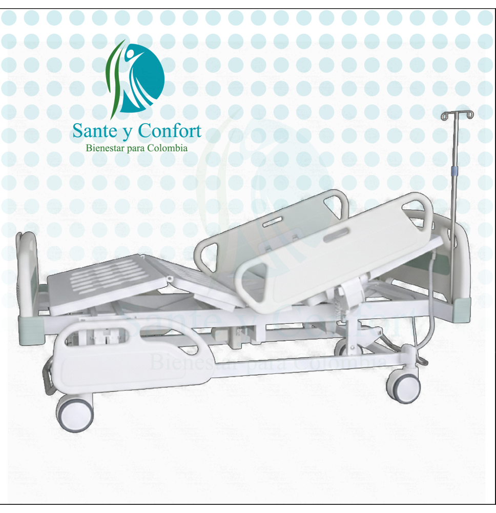 Cama Hospitalaria Eléctrica YKB001-2 5 Movimientos | Sante y Confort