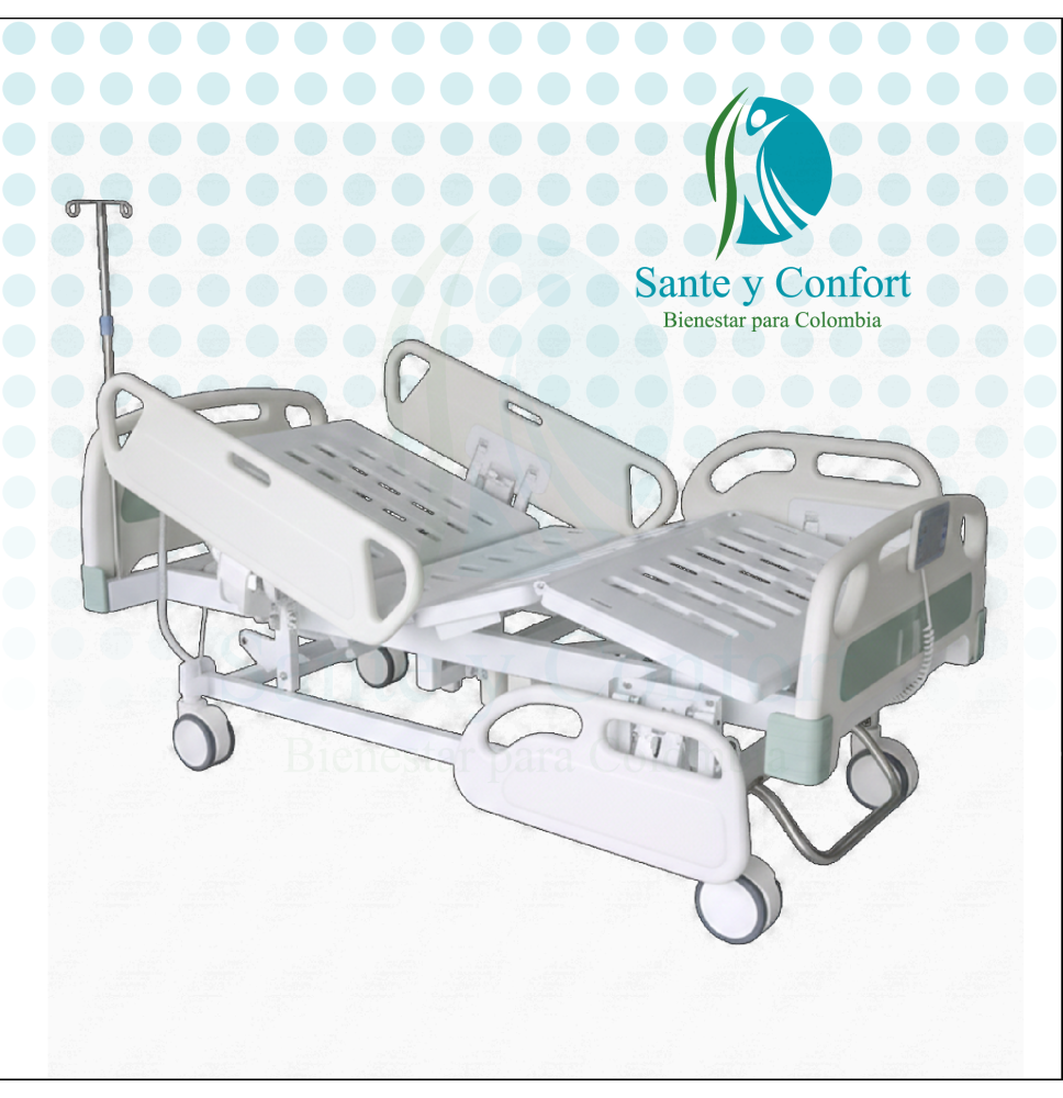 Cama Hospitalaria Eléctrica YKB001-2 5 Movimientos | Sante y Confort