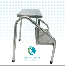 Escalerilla 2 Pasos Acero Inoxidable y Aluminio | Sante y Confort