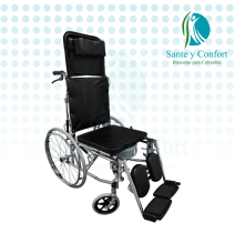 Silla Sanitaria Reclinable con Soporte Cefálico | Sante y Confort
