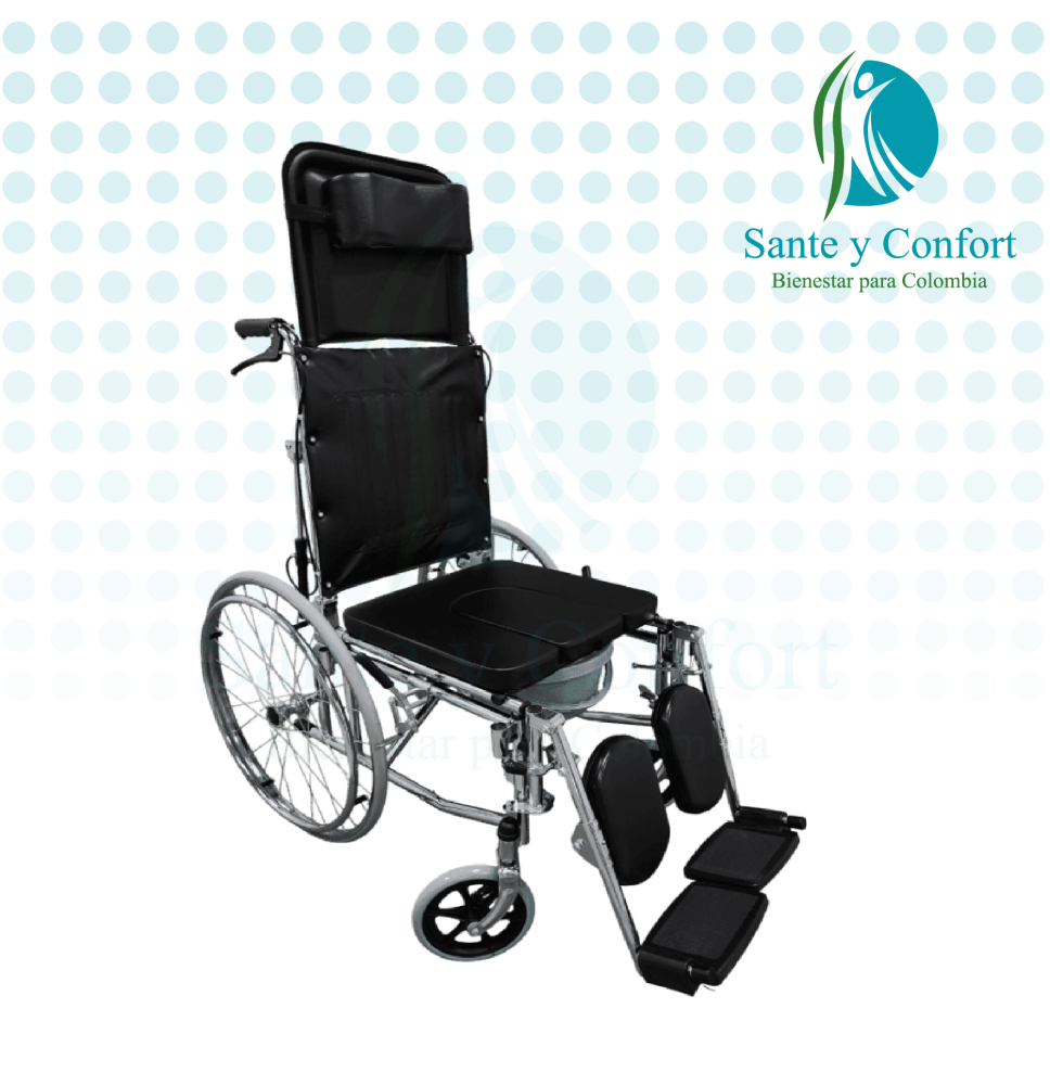 Silla Sanitaria Reclinable con Soporte Cefálico | Sante y Confort
