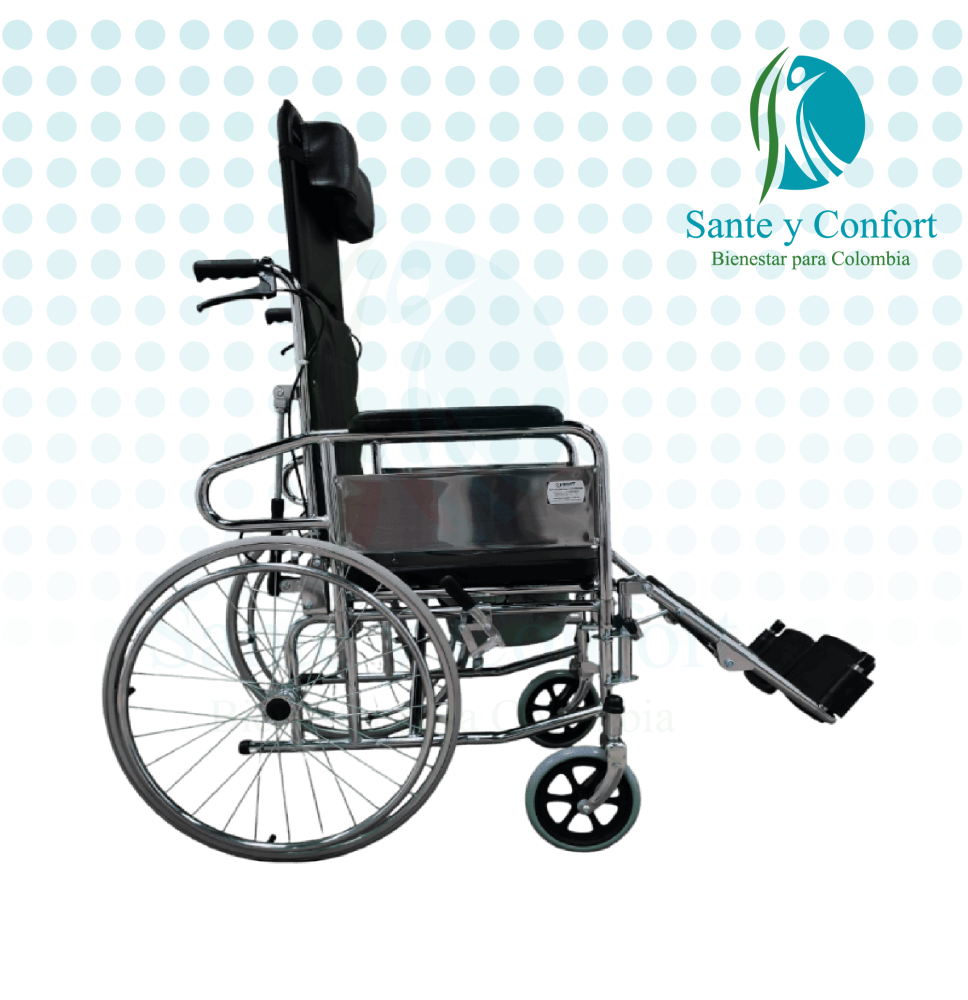 Silla Sanitaria Reclinable con Soporte Cefálico | Sante y Confort