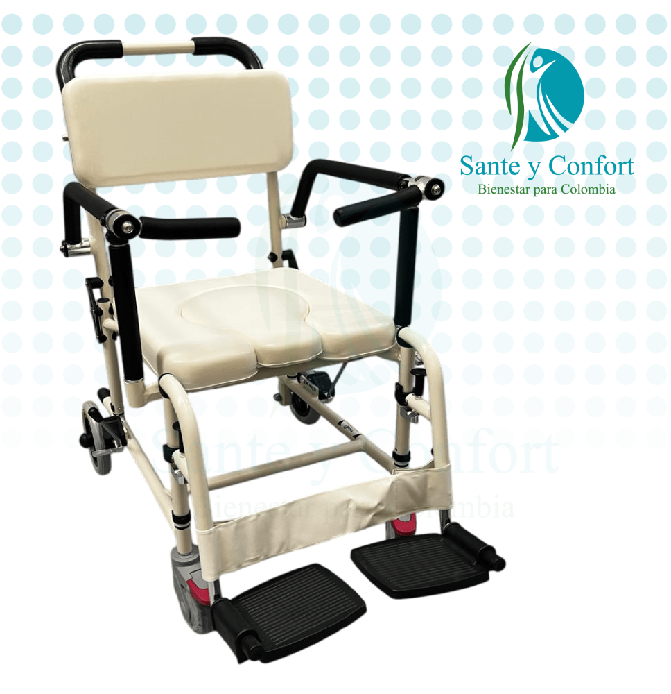 Silla Sanitaria en Aluminio Ajustable y Segura | Sante y Confort