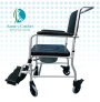Silla Sanitaria en Aluminio con Ruedas y Frenos