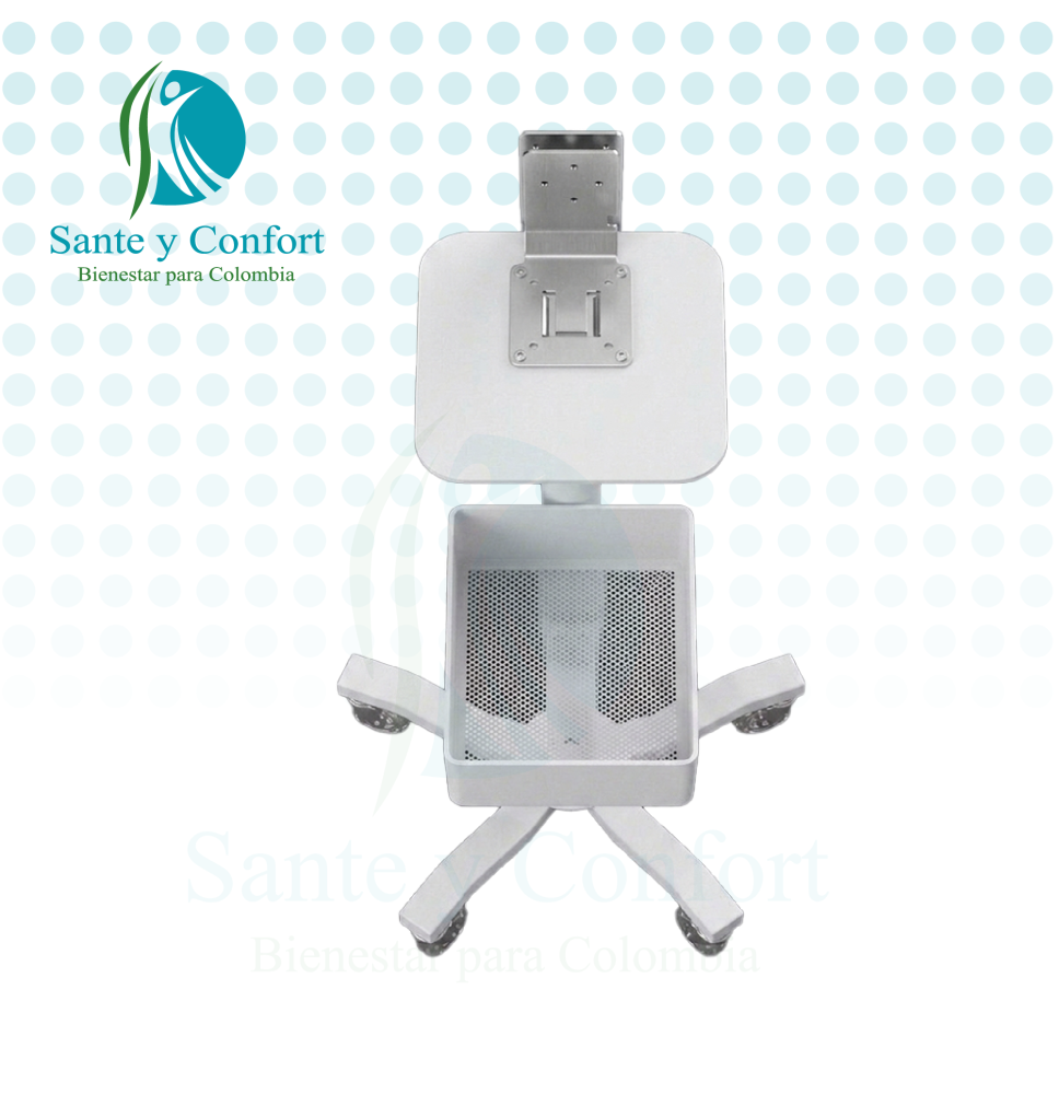 Carro para Monitor con platina de sujeción y ruedas