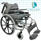 Silla de Ruedas Bariátrica Reforzada en Acero 125 kg | Sante y Confort