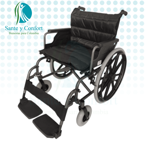 Silla de Ruedas Bariátrica Reforzada en Acero 125 kg | Sante y Confort
