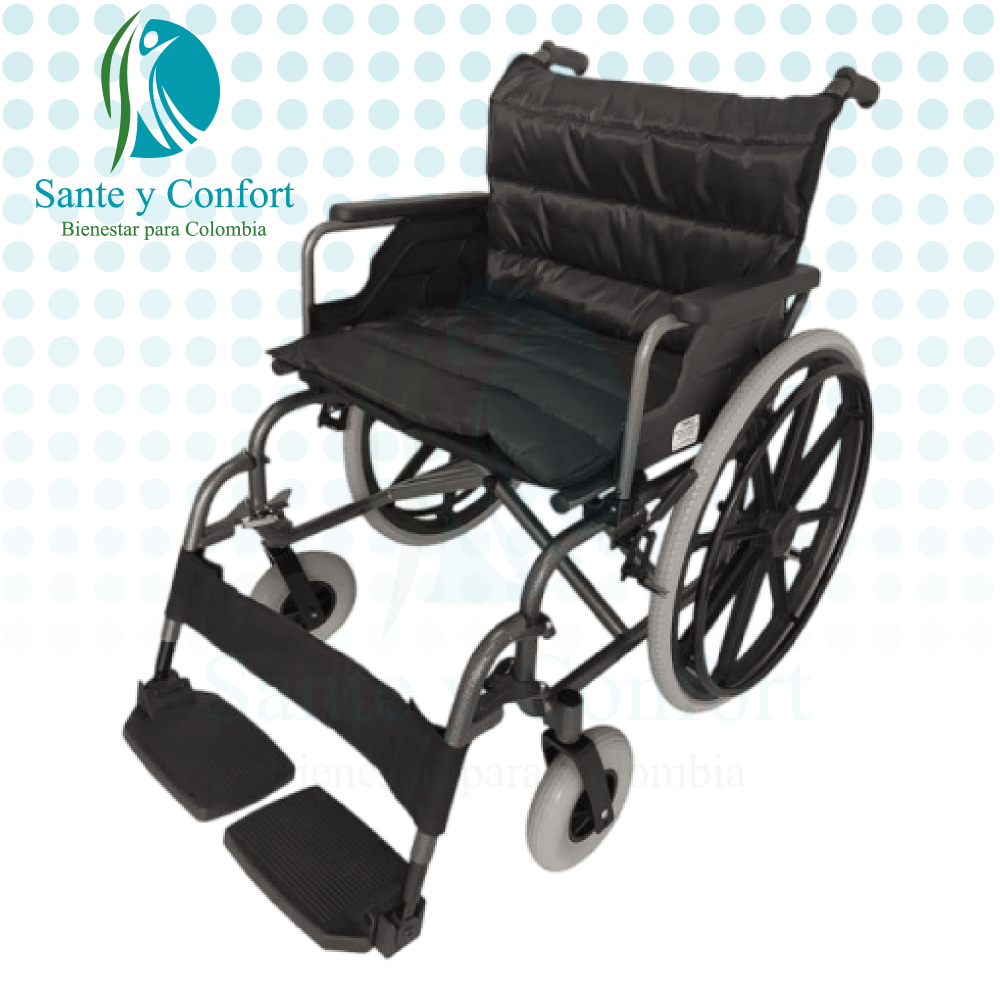 Silla de Ruedas Bariátrica Reforzada en Acero 125 kg | Sante y Confort