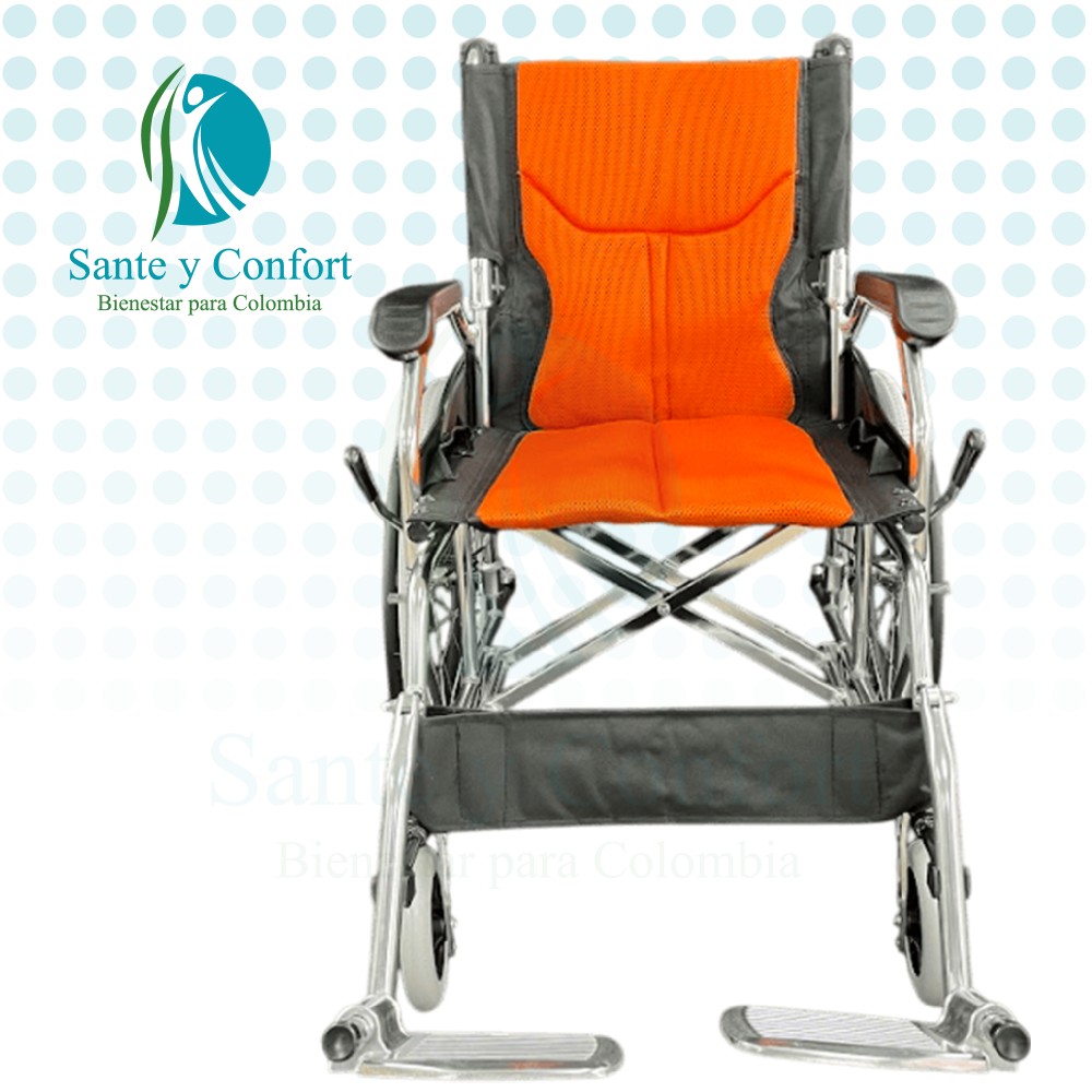 Silla de Ruedas de Transporte Aluminio Plegable | Sante y Confort