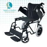 Silla de Ruedas de Transporte Tipo Escritorio Plegable | Sante y Confort
