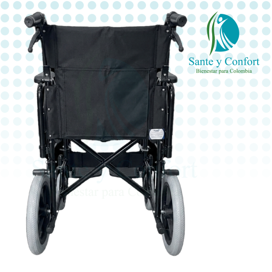 Silla de Ruedas de Transporte Tipo Escritorio Plegable | Sante y Confort