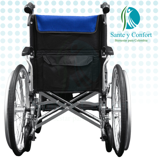 Silla de Ruedas Plegable de Aluminio Estándar y Transporte | Sante y Confort
