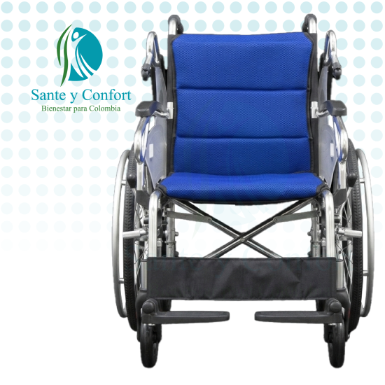 Silla de Ruedas Plegable de Aluminio Estándar y Transporte | Sante y Confort