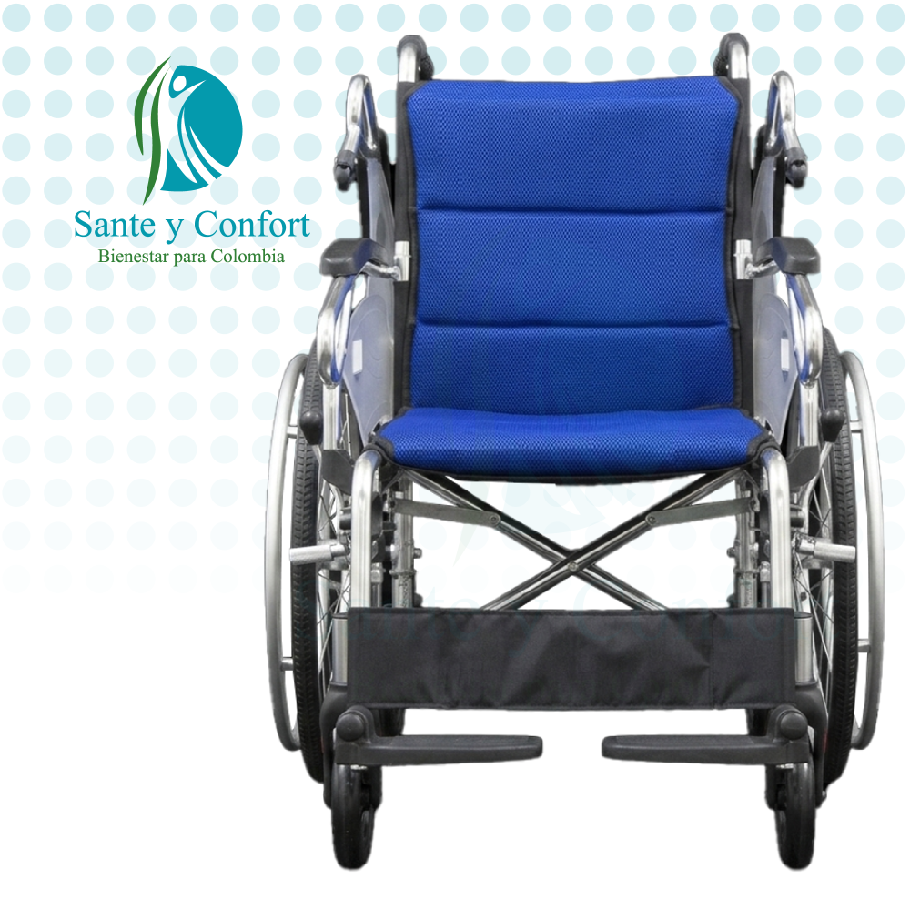 Silla de Ruedas Plegable de Aluminio Estándar y Transporte | Sante y Confort