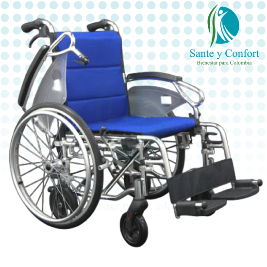 Silla de Ruedas Plegable de Aluminio Estándar y Transporte | Sante y Confort