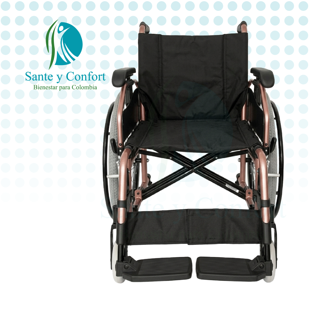Silla de Ruedas de Aluminio con Pin de Desmonte Rápido | Sante y Confort