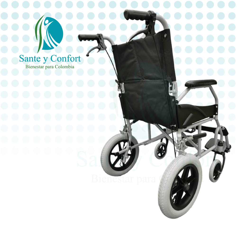Silla de Ruedas Estándar de Transporte Plegable | Sante y Confort