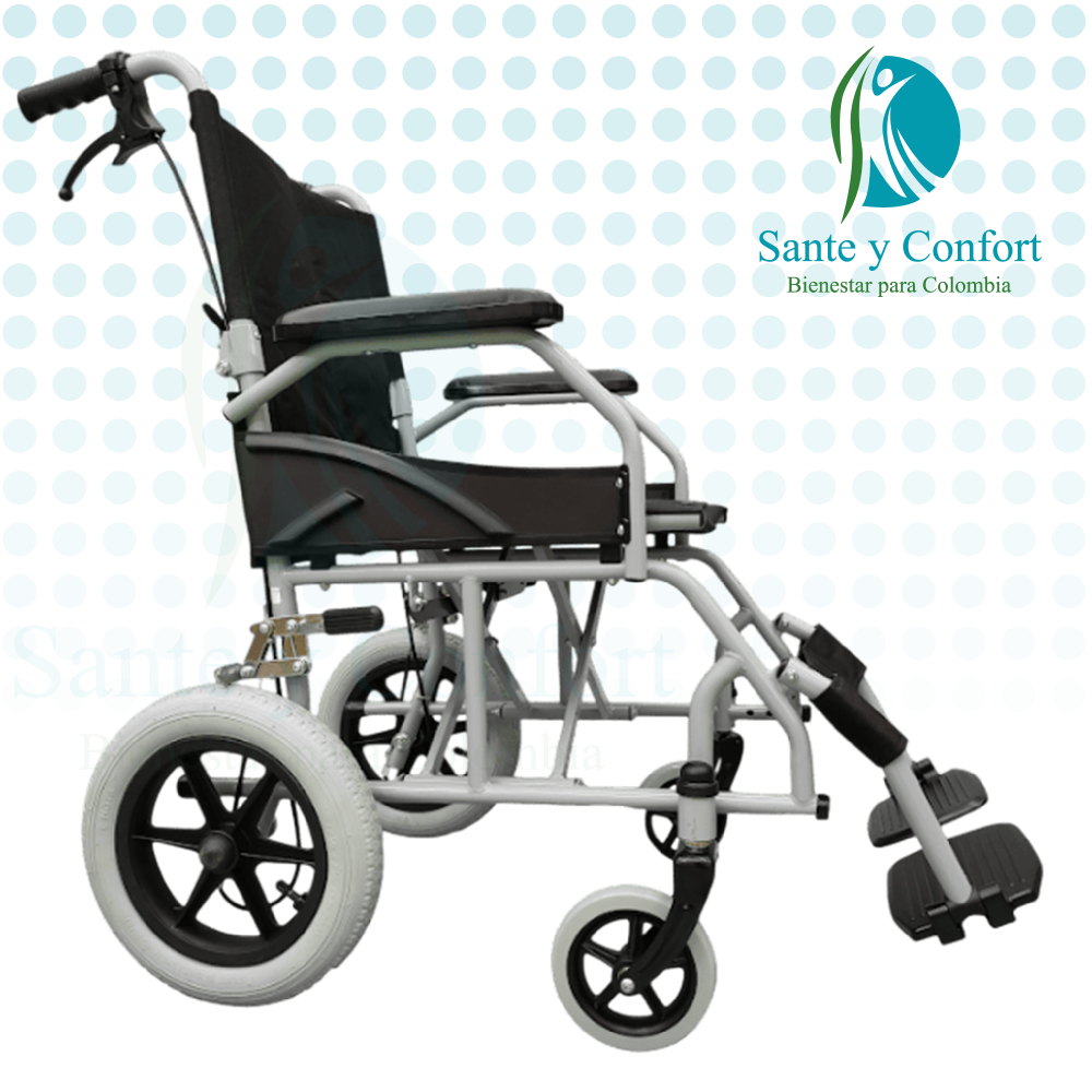 Silla de Ruedas Estándar de Transporte Plegable | Sante y Confort