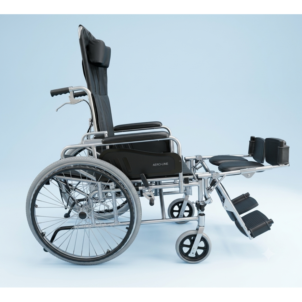 Silla de Ruedas Reclinable en Aluminio | Sante y Confort