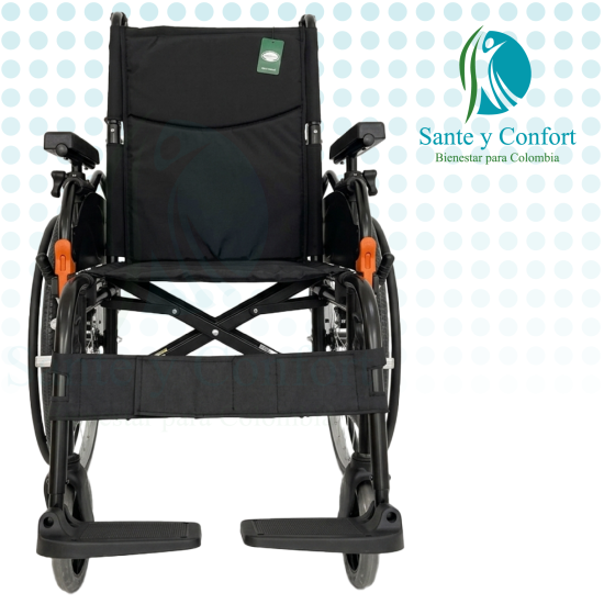 Silla de Traslado Agile Ultraligera 8.2 kg con Apoya Brazos | Sante y Confort