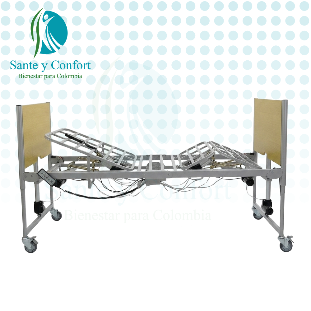 Cama hospitalaria eléctrica 5 funciones UCI Physiotrauma | Sante y Confort