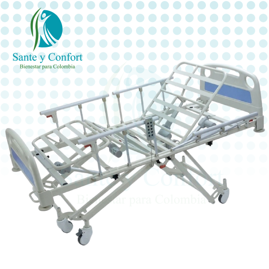 Cama Hospitalaria Eléctrica 5 Funciones 4 Motores | Sante y Confort