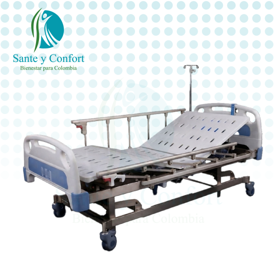 Cama Hospitalaria Eléctrica 4 Funciones con autocontorno | Sante y Confort