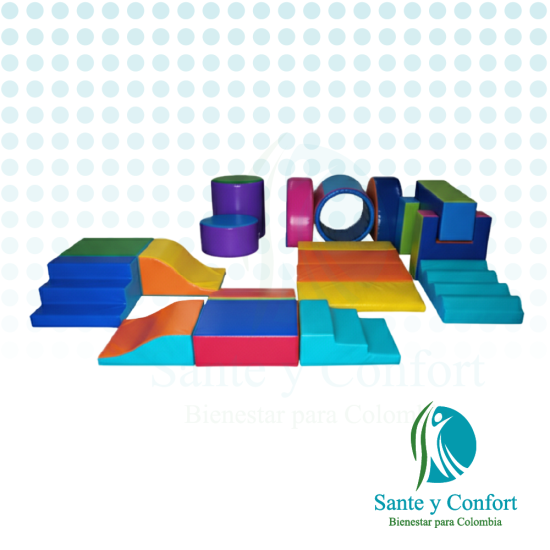 Gimnasio Infantil Modular 20 Piezas para Estimulación Motriz | Sante y Confort
